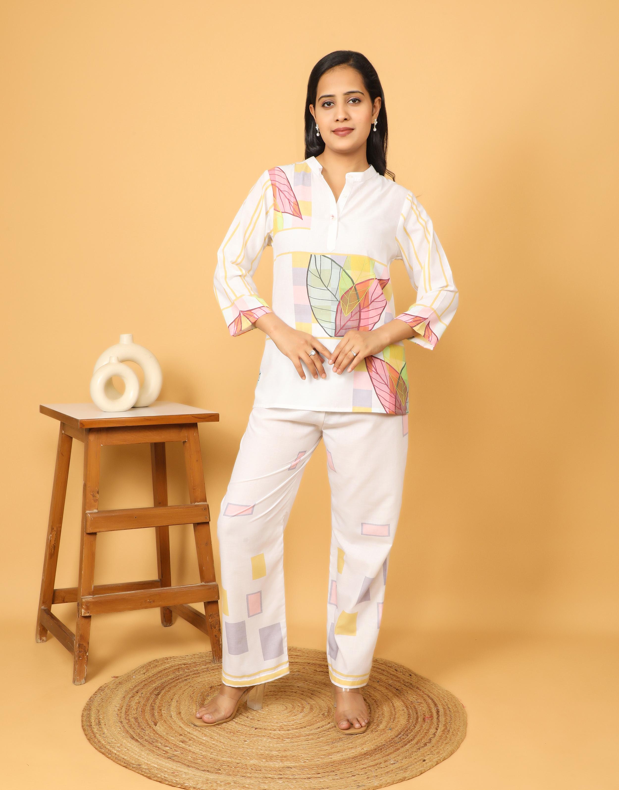 Women's Multi Printed Cotton Co-ord Set